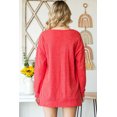 thumbnail image 3 of Women's Waffle Knit Side Slit Pullover Top, 3 of 18