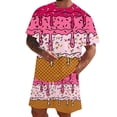 thumbnail image 6 of RUTAYY Men's Outfits Summer Casual Ice Cream Print Round Neck Short Sleeve Tee Shorts with Pocket Loose Fit Daily Wear Comfortable Trendy Trip Clothing Sets, 6 of 6