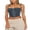 Blue, variant on Canis Ladies Camisole, Sleek Sleeveless Pleated Transparent Slim Fit Tops for Summer