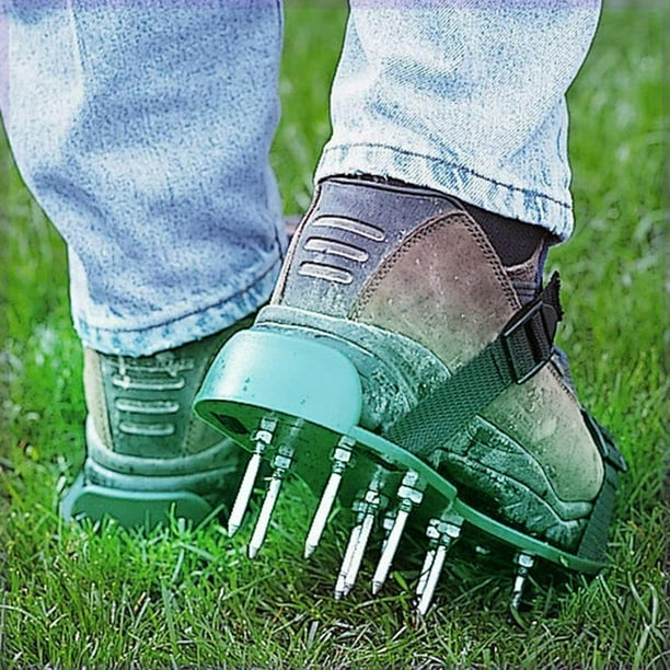 Heavy Duty Lawn Aerating Sandals Garden Yard Aeration Lawn Aerator Shoes Buckles