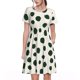 thumbnail image 1 of Balery Abstract Green Polka Dot Vestidos sueltos de manga corta para mujer, vestidos de verano 2025, vestidos casuales de corte A con vuelo., 1 of 6