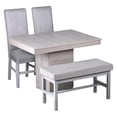 thumbnail image 1 of Comedor 2 sillas y 1 Banca con Mesa Rectangular Gris Camacho, 1 of 4