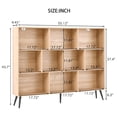thumbnail image 2 of 10 Cubes Bookshelf cm de Profundidade Madera 3Tier Abierto Estante Bookcase Freestanding Book Estante Organizador de Almacenamiento con 5 Iron Legs para Oficina en Casa Living Sala cm de..., 2 of 7
