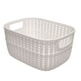 thumbnail image 7 of Simplify 2-Tone Decorative Plastic Small Storage Basket in Ivory, 7 of 7