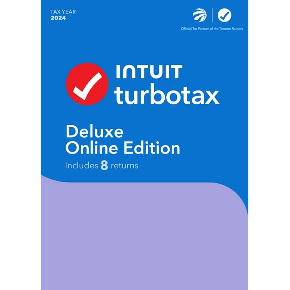 TurboTax Deluxe Edition 2024 - 8 Returns - English -, Deluxe Online Edition