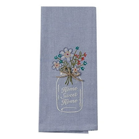 Kayo Designs - Kay Dee Designs F0747 Home Sweet Home Mason Jar Embroidered Tea Towel