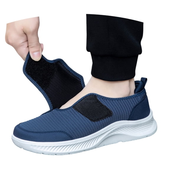 Diabetic Shoes for Men and Women, Adjustable Slip-On Wide Walking Shoes for Swollen Feet, Orthopedic Foot Pain Relief, Neuropathy - EasyTop Wings