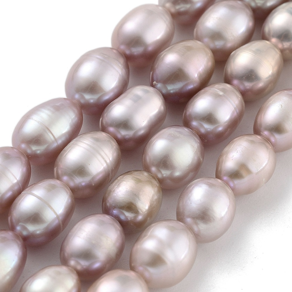 4strands Cultured Freshwater Pearl Beads Strands Rice Grade 3A+ Thistle 6~7mm Hole: 0.6mm about 18~20pcs/strand 6.30''~6.69''(16~17cm)