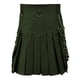 thumbnail image 3 of Hombres Cortos Estilo Falda Color Sólido Snap Sujetador Plisado Casual Kilt con Bolsillos Poliéster Unisex Uso Diario, 3 of 3
