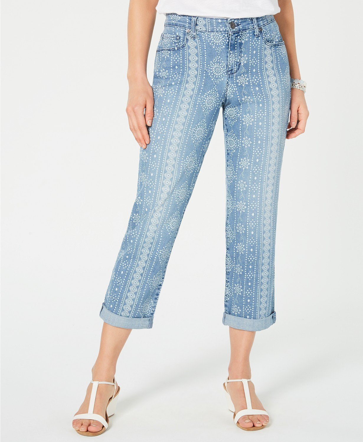cuffed hem jeans