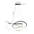 thumbnail image 4 of Aiwen Unique Geometric Pendant Light Modern Illumination Hanging LED Lamp Fixture Black, 4 of 9