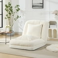 thumbnail image 4 of Oversized Human Dog Bed Chair for Adults & Pets – Adjustable 5-Position Chenille Lounge Sofa with Soft Pillows – Collapsible Lazy Floor Lounger for Reading, Nap, Living Room,Bedroom – Chenille | Beige, 4 of 8