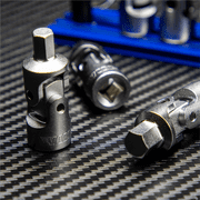 VIM Tools UJM400 Universal Joint Metric Hex Drivers 1/4 Drive Stubby Set