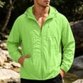 thumbnail image 6 of BiZtdJrK Men's UPF 50+ Sun Protection Hoodie with Pockets Long Sleeve UV Quick Dry Lightweight Hiking Tops Summer Fishing Shirts Green L, 6 of 10