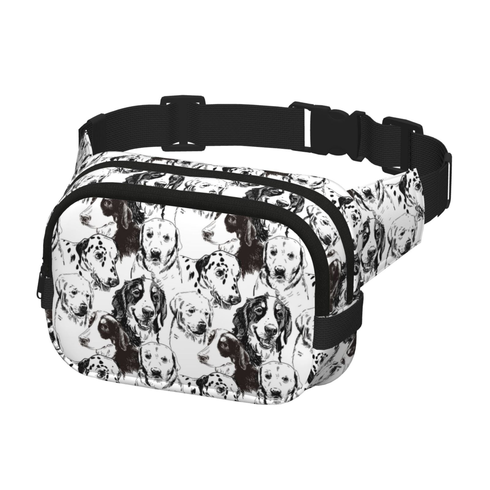 Picia Labrador Retriever Dog Print Square Double-Layer Waist Bag Mini Adjustable Waist Belt Bag Exercise Running Travel Hiking