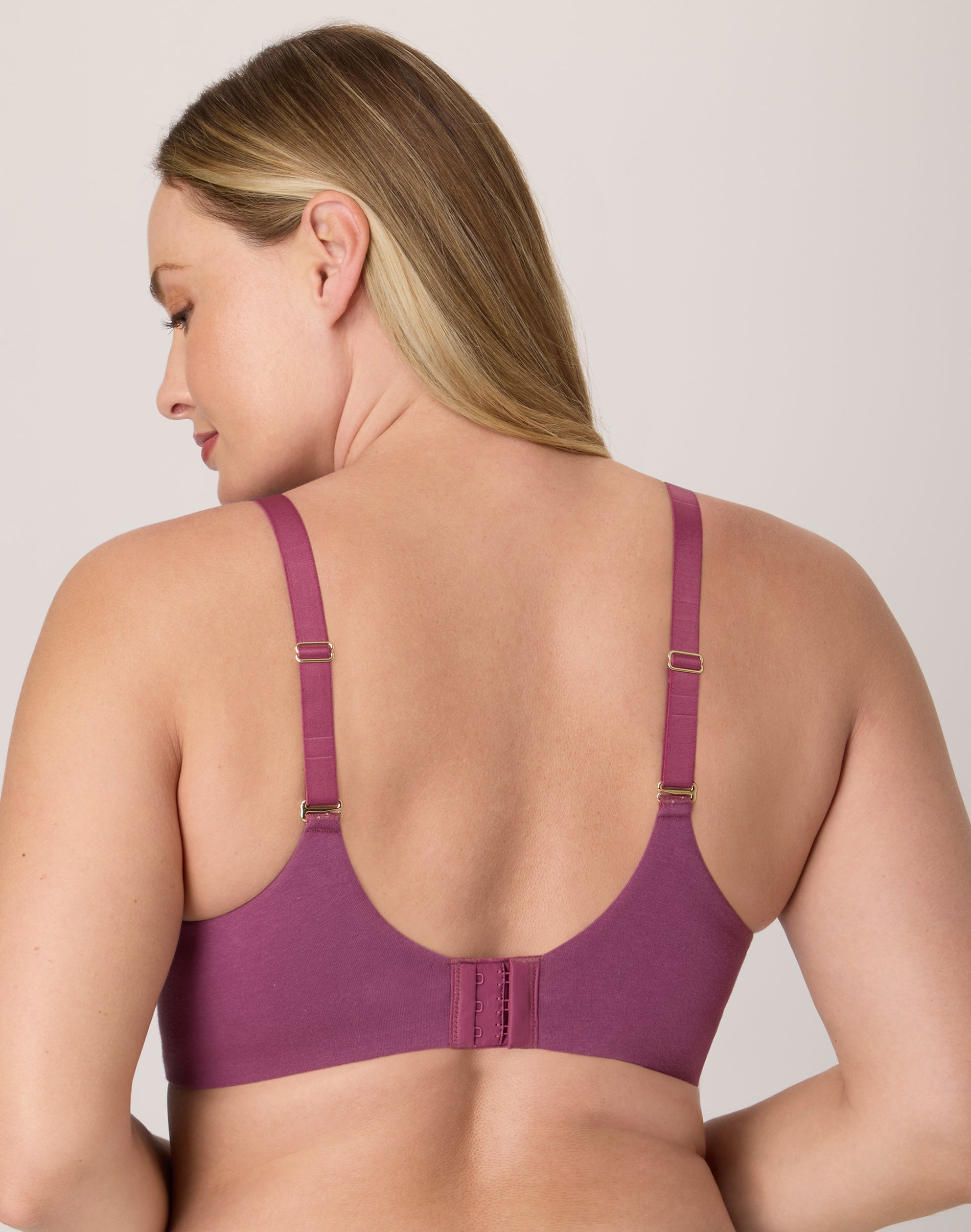 Women's Bali DF8131 Cotton Collection 2-Ply Underwire Bra (Mauve Mood 36C)
