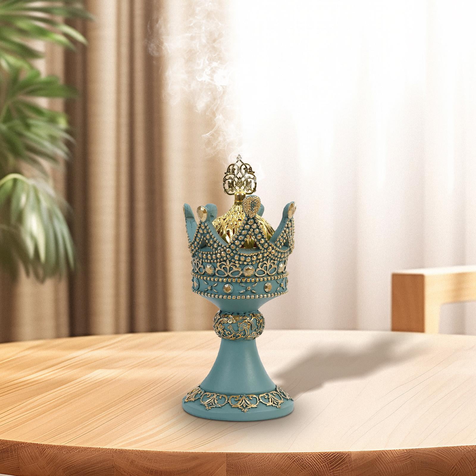 WLPZXP Incense Holder for Cones with Cover Antique Gift Fashion Tabletop Decoration for blue