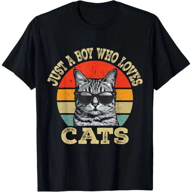 Camiseta de Niña - Sólo Un Niño Que Ama Los Gatos