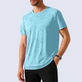thumbnail image 2 of NIEWTR Mens Big and Tall T Shirts Short Sleeve Quick Dry Active Athletic T Shirt Running Gym Workout Tee Tops（Light Blue,7XL), 2 of 9