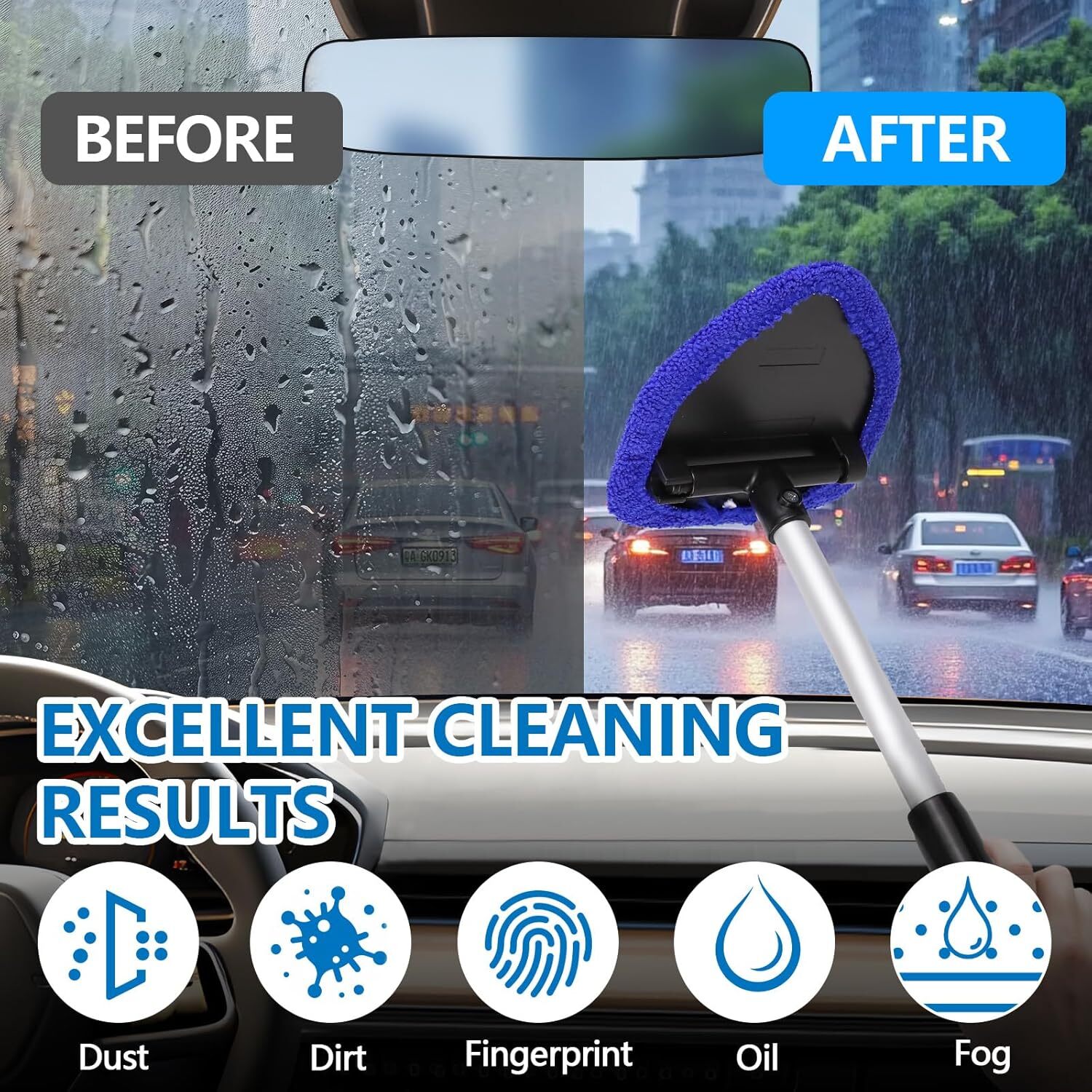 Suvnie Car Windshield Cleaning Tool, Auto Window Cleaner