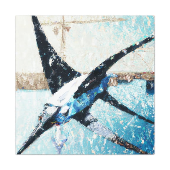 Swordfish in Pointillism - Canvas