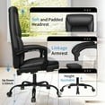thumbnail image 4 of YTKUS Big and Tall Office Chair Executive Office Chair, Ergonomic Office Chair, Indoor Commercial Use,Black, 4 of 8