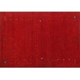 thumbnail image 1 of Ahgly Company Machine Washable Indoor Rectangle Contemporary Brown Red Area Rugs, 2' x 5', 1 of 7