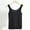 Black, variant on Summer Casual Tops,Plus Size T-shirt Blouse for Womens, Women's Fashion Solid Color Summer Slim Wave Hem Sleeveless Round Neck Tank,Round-Neck Tank Top
