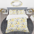 thumbnail image 2 of Designart « Design Rétro Triangulaire IV » Ensemble de Housse de Couette Mi-Siècle, 2 of 4