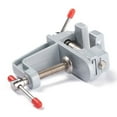 thumbnail image 5 of Aluminum Alloy Mini Table Bench Vise Miniature Clamp Mini Tool Gray 8.2x8.6x3.6cm, 5 of 7