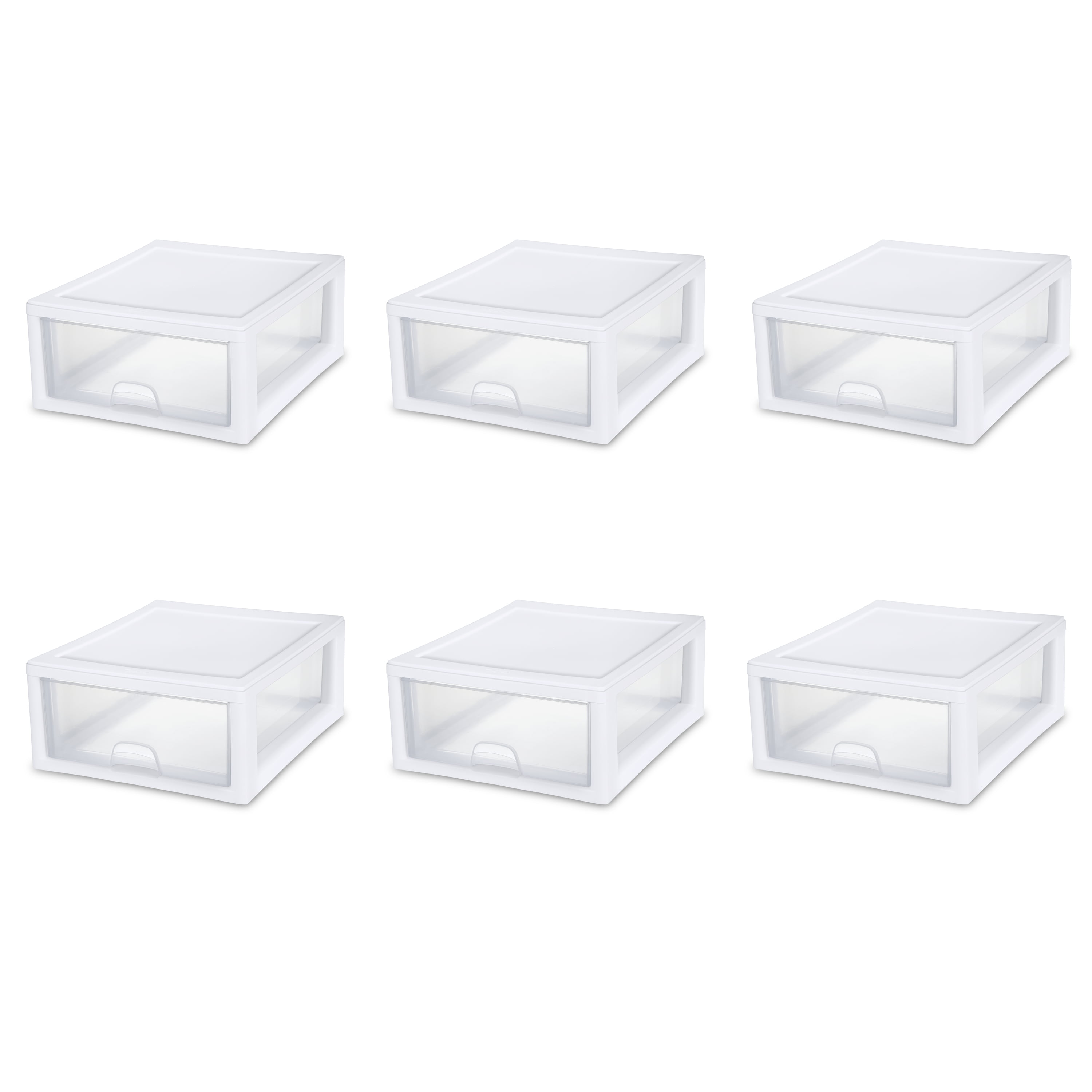 Sterilite 23108004 27 Quart Clear Stacking Drawer Single Box Home