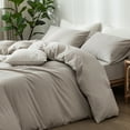 Moomee King Size Duvet Cover Set 100 Washed Cotton Breathable, Soft