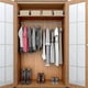 thumbnail image 3 of 4 Pcs Stainless Steel Rod Support For Curtain Rod Holders For Wardrobe Pillar Wall Rail Clothes Support For Wardrobe Closet (black), 3 of 5