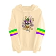 thumbnail image 2 of Uootdi Mardi Gras Sweatshirt for Women Funny Stylish Holiday Mardi Gras Print Graphic Hooded Tops Carnival Party Long Sleeve Pullover with Pockets Gift, 2 of 4