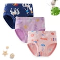 thumbnail image 2 of Splozh Girls Cotton Underwear 2T 3T 4T 5T 6T 7T 8T Soft Breathable Cotton Cute Underwear Toddler Girls' Briefs Soft Undies 3 Pack,Light Pink,3-4 Years, 2 of 5