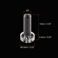 thumbnail image 2 of Uxcell M3x10mm Plastic Phillips Bolts PC Pan Head Machine Screws Transparent 100 Pack, 2 of 5