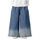 thumbnail image 2 of Pantalones de mezclilla de pierna ancha vintage para hombre, cintura elástica, rectos y con bolsillos., 2 of 5