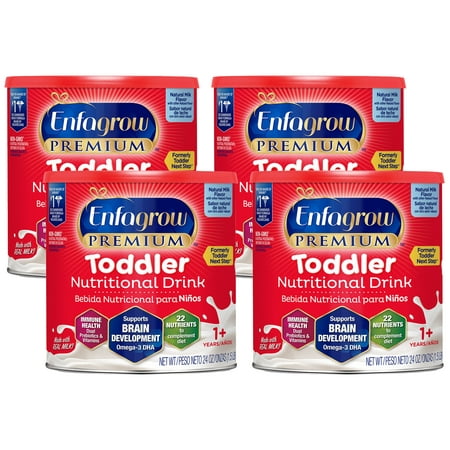 Enfagrow Premium Toddler Nutritional Drink, Natural Milk Flavor - Powder, 24 oz Can (4
