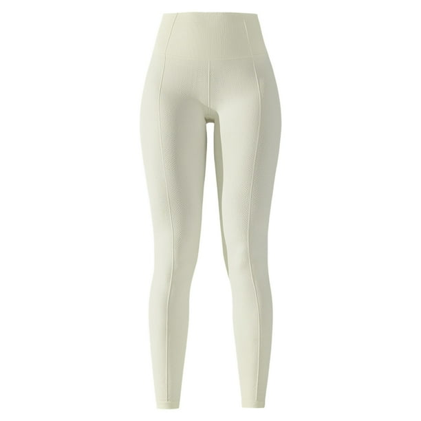 Pantalones de yoga ajustados de talle alto con efecto lifting para mujer, de punto sin costuras y jacquard de lunares - Nailon/spandex, para deporte/fitness - Tallas S a L