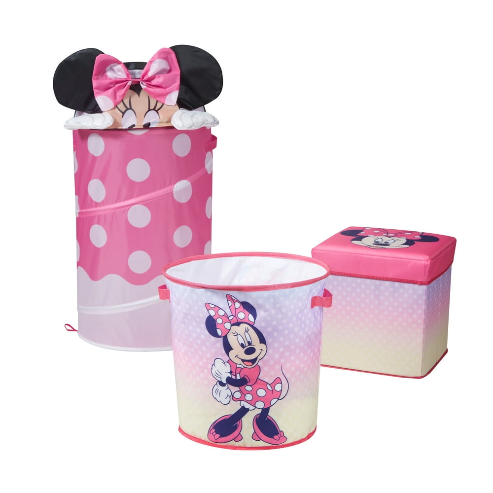 Minnie Mouse 3pc Collapsible Kids Storage Set - Walmart.com - Walmart.com