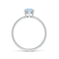 thumbnail image 2 of Angara Natural 1 Ct. Aquamarine Solitaire Ring in 14K White Gold for Women (Ring Size: 3), 2 of 11