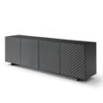 thumbnail image 6 of Whiteline Modern Living Harper Buffet Large, Matte Dark Grey Lacquer, Black Metal Powder-Coated Base, 6 of 7