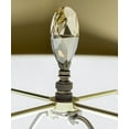 thumbnail image 6 of Stephanov Large Champagne Crystal Teardrops Lamp Finial Antique Brass 2.85"h, 6 of 7