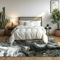 thumbnail image 6 of Garvee 9'x12' Modern Abstract Area Rug Washable Living Room Rug, Stain-Resistant Contemporary Soft Accent Carpet Non-Slip Low Pile Colorful Rugs for Bedroom Dining Room Home Decor, Black, 6 of 8