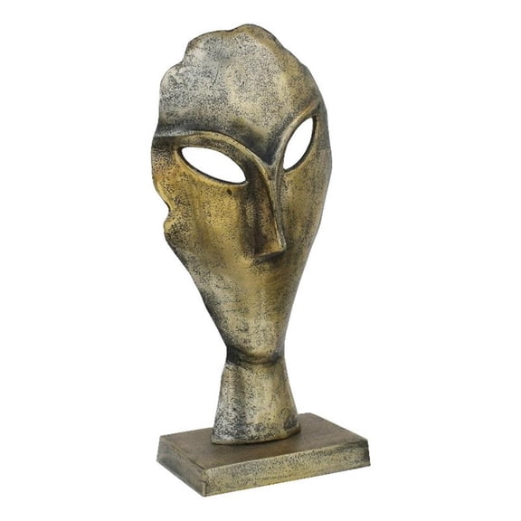 Renwil Fielden 14x6" Modern Aluminum Decorative Statue in Brass