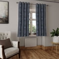 thumbnail image 2 of Ambesonne Moroccan Grommet Curtain, Geometric Star Royal, 50" x 63", Black Cream Blue, 2 of 6