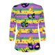 thumbnail image 4 of Fiudx Ofertas Flash Del Día Blusa de Manga 3/4 Corta Estampada a La Moda para Mujer, Blusa Informal con Cuello Redondo, 4 of 5