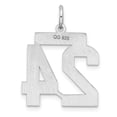 thumbnail image 4 of Sterling/Silver Rhodium-plated Polished Number 24 Charm QQMS24, 4 of 4