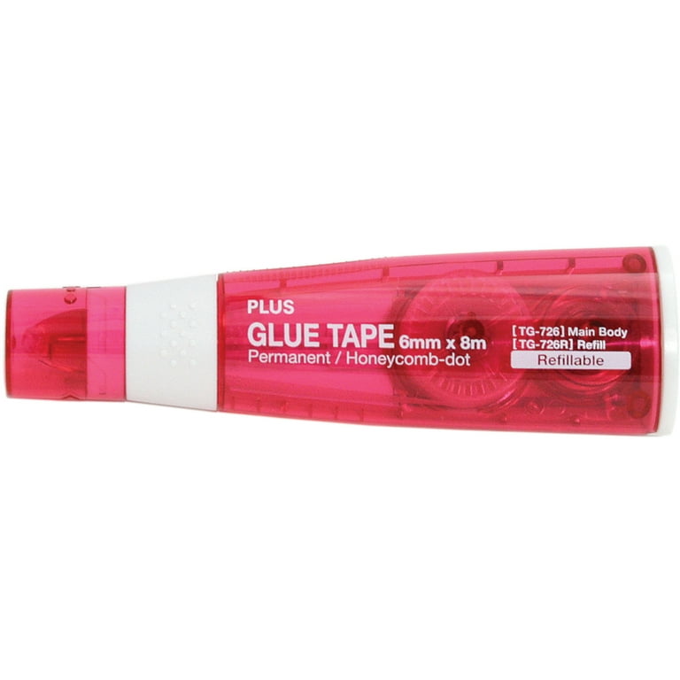 Plus Corporation Glue Tape Tg-726 - 1/4 Wide Adhesive, 4-Pack (60380)