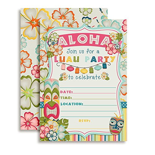 Wild Adventure Tribal Boho Girl Birthday Party Fill in Invitations Set of 20 Amanda Creation